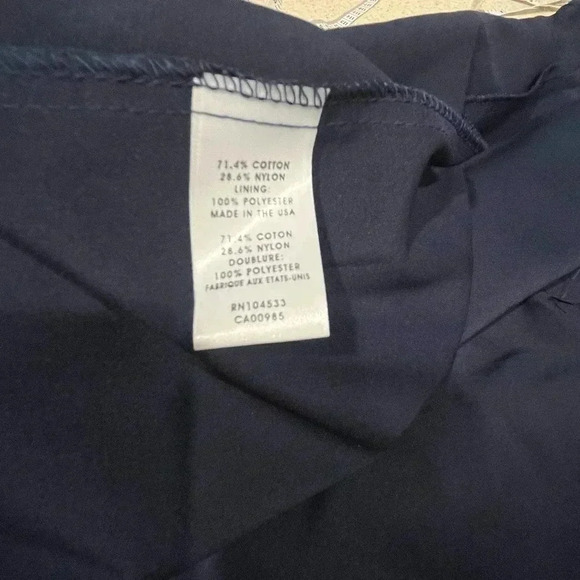 Nanette Lepore Navy Blue Vertical Lined‎ Dress with Pockets Size 4 - Picture 3 of 5